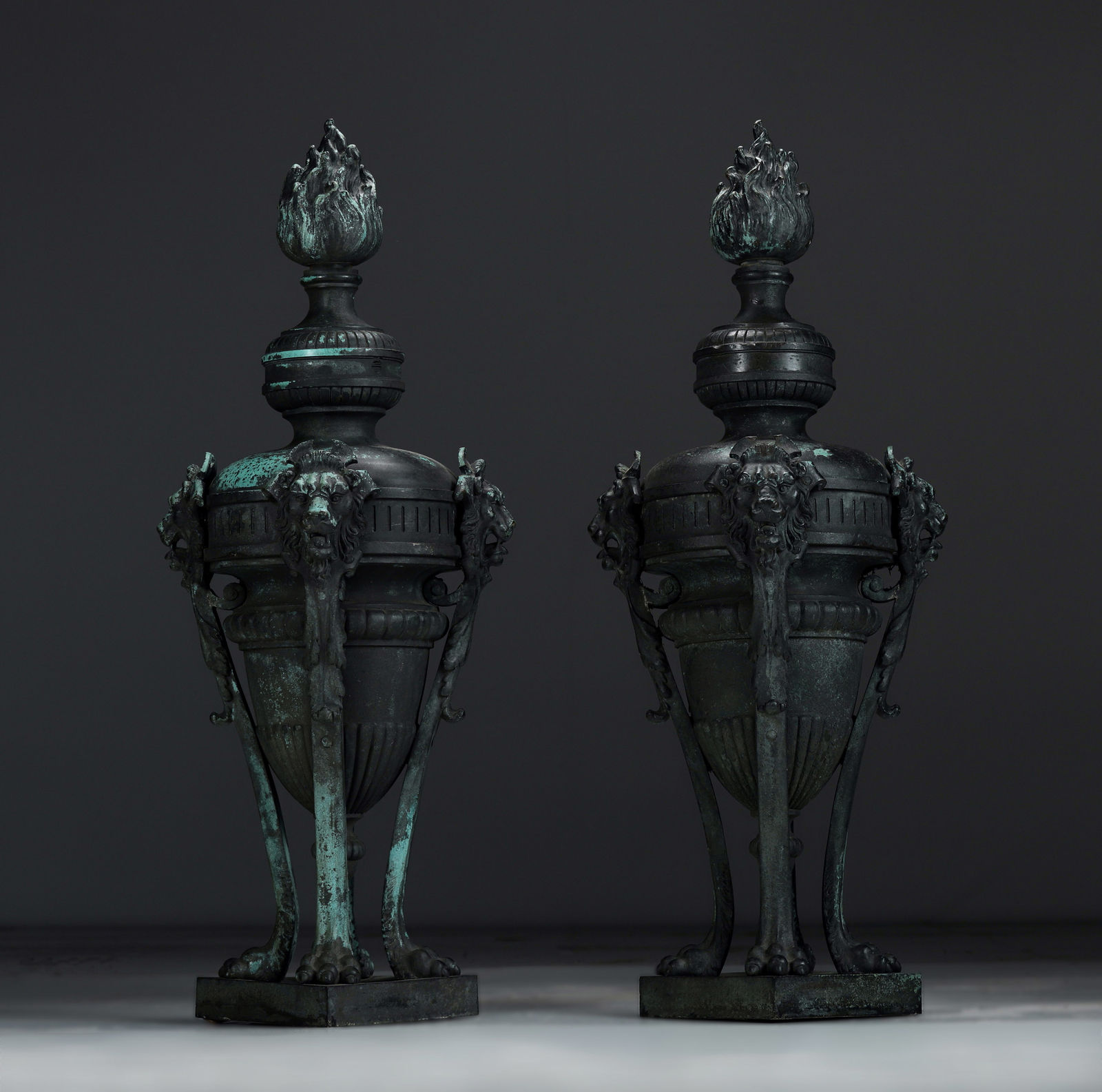 Bronze Empire Urns, c.1810 (SOLD)