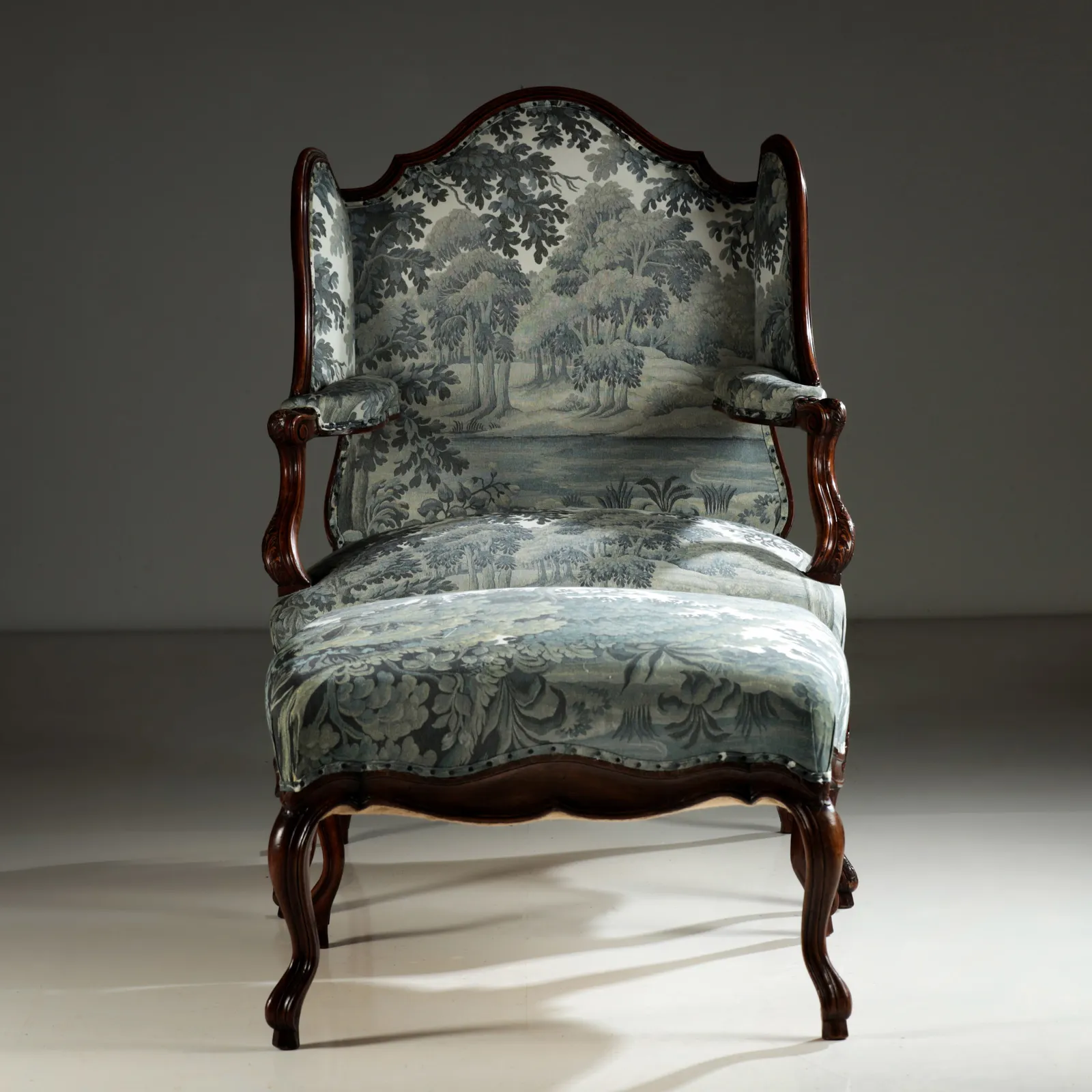 Bergère Armchair & Stool, c.1880