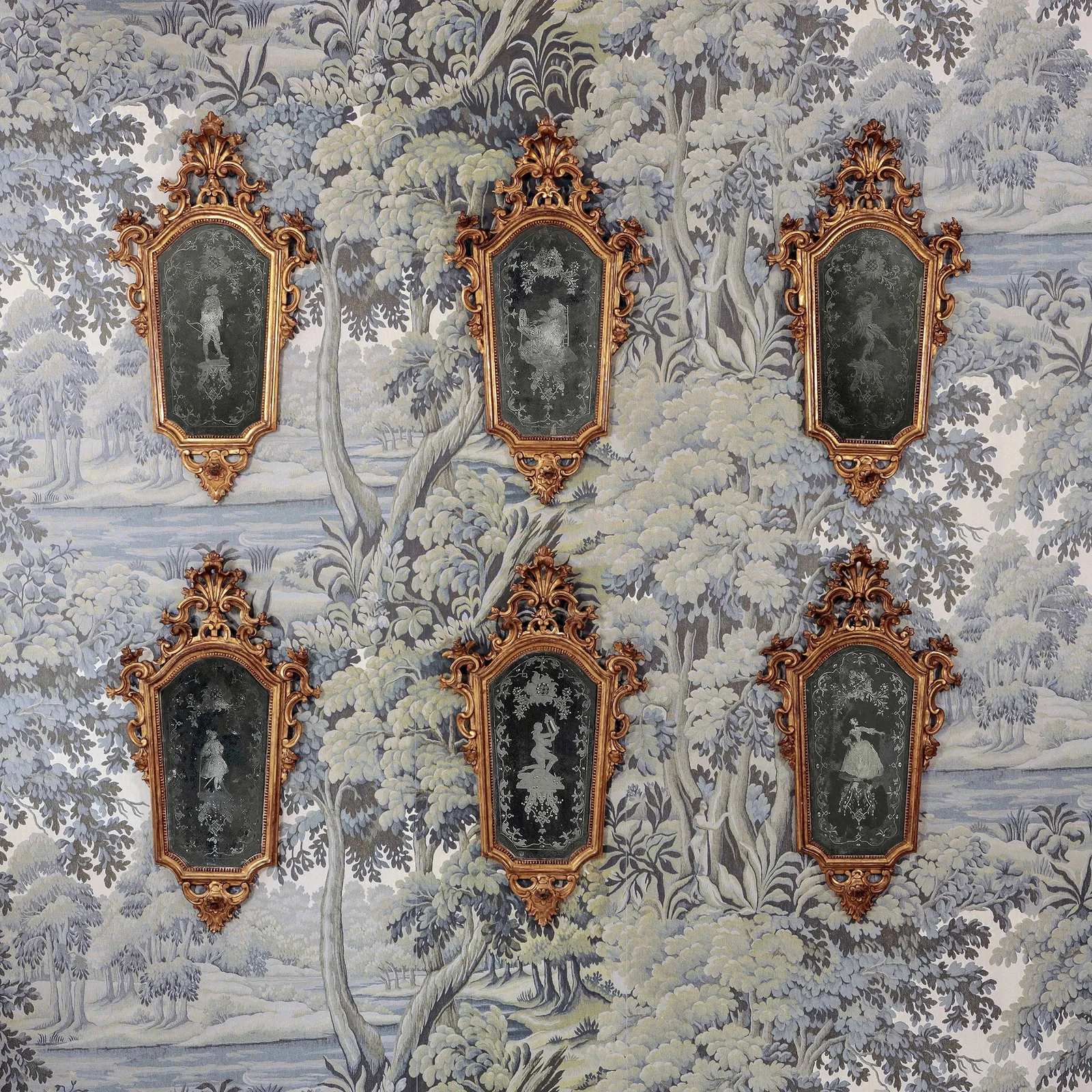 A Set of Six Venetian Mirrors , XVIII Century