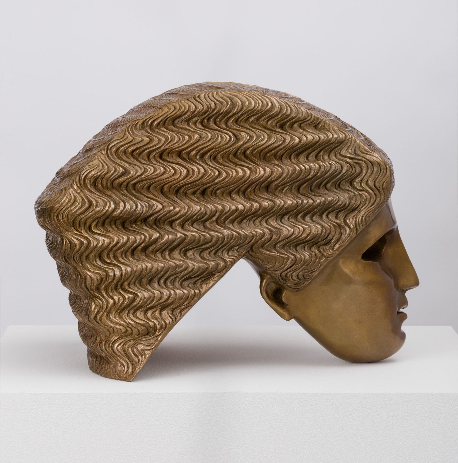 bronze sculpture of a head