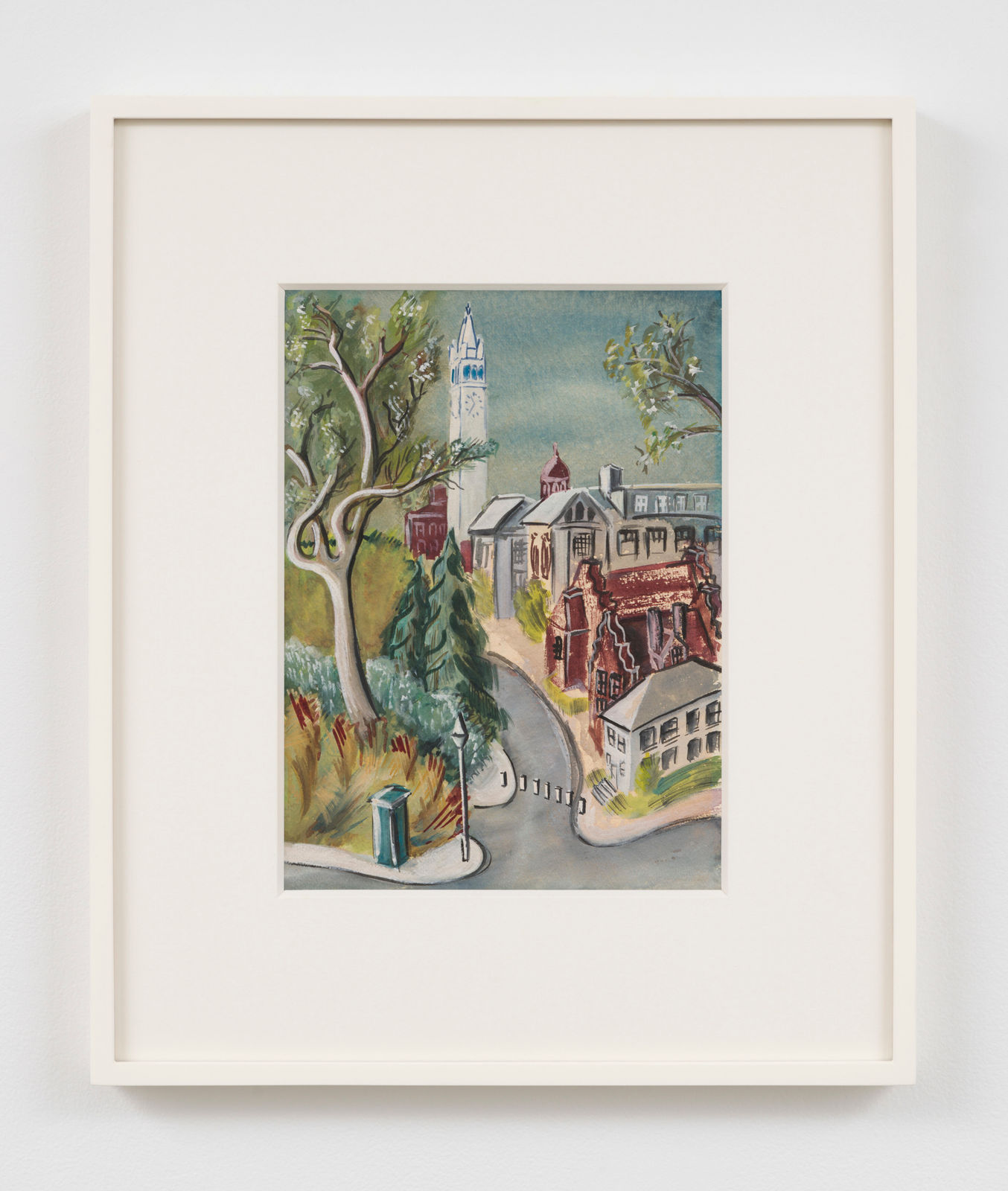 landscape of a road with houses