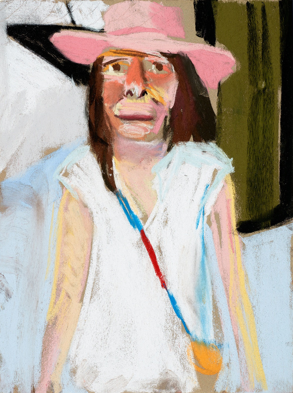 Chantal Joffe, Self-Portrait in Union Square, 2015