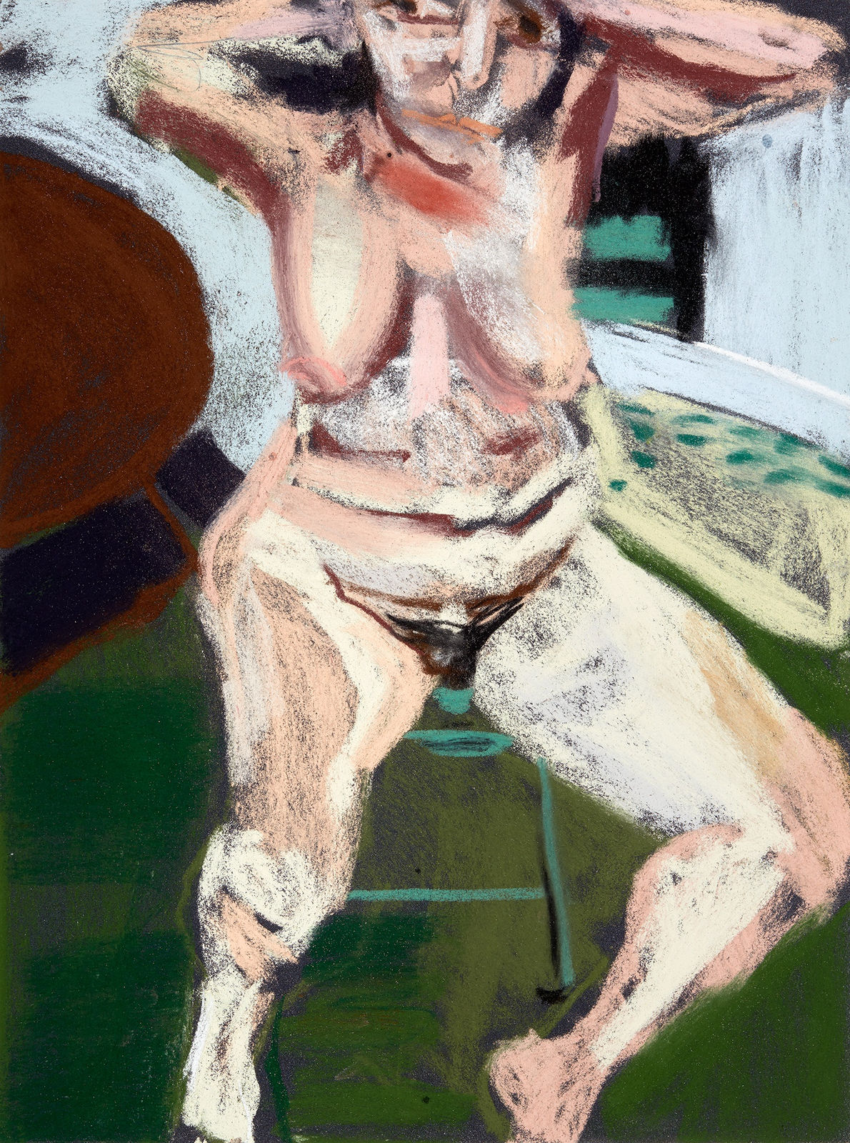 Chantal Joffe, Naked Self-Portrait in the Garden, 2016