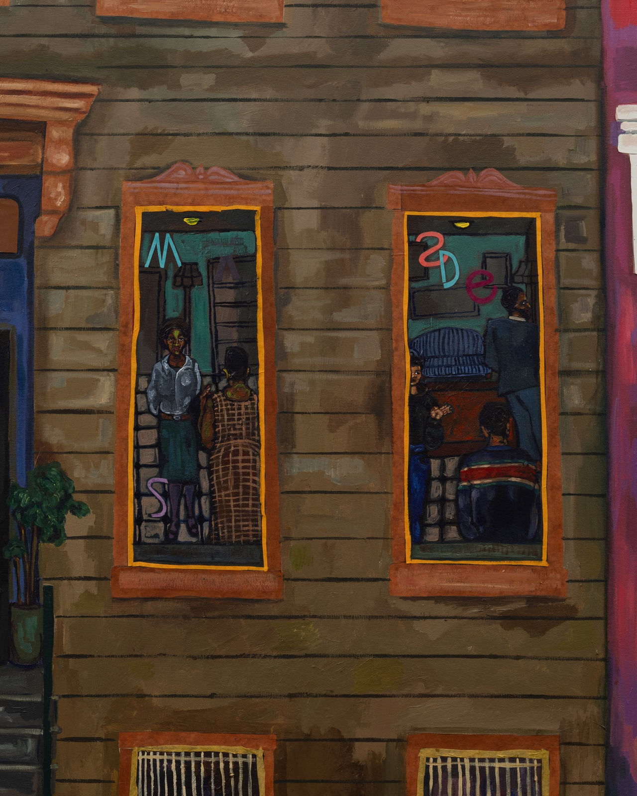 Khalif Tahir Thompson, Street Scene in Bed-Stuy, 2025