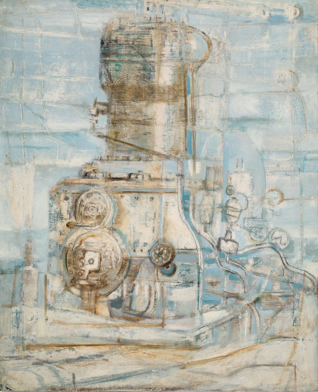 Hedda Sterne, Machine Motor Light Blue, 1951