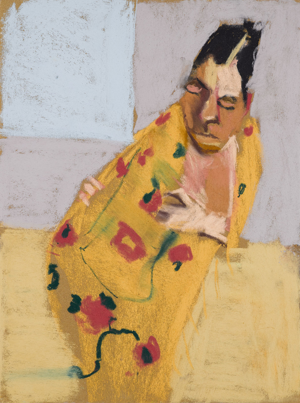 Chantal Joffe, Self-Portrait in Dressing Gown, 2017