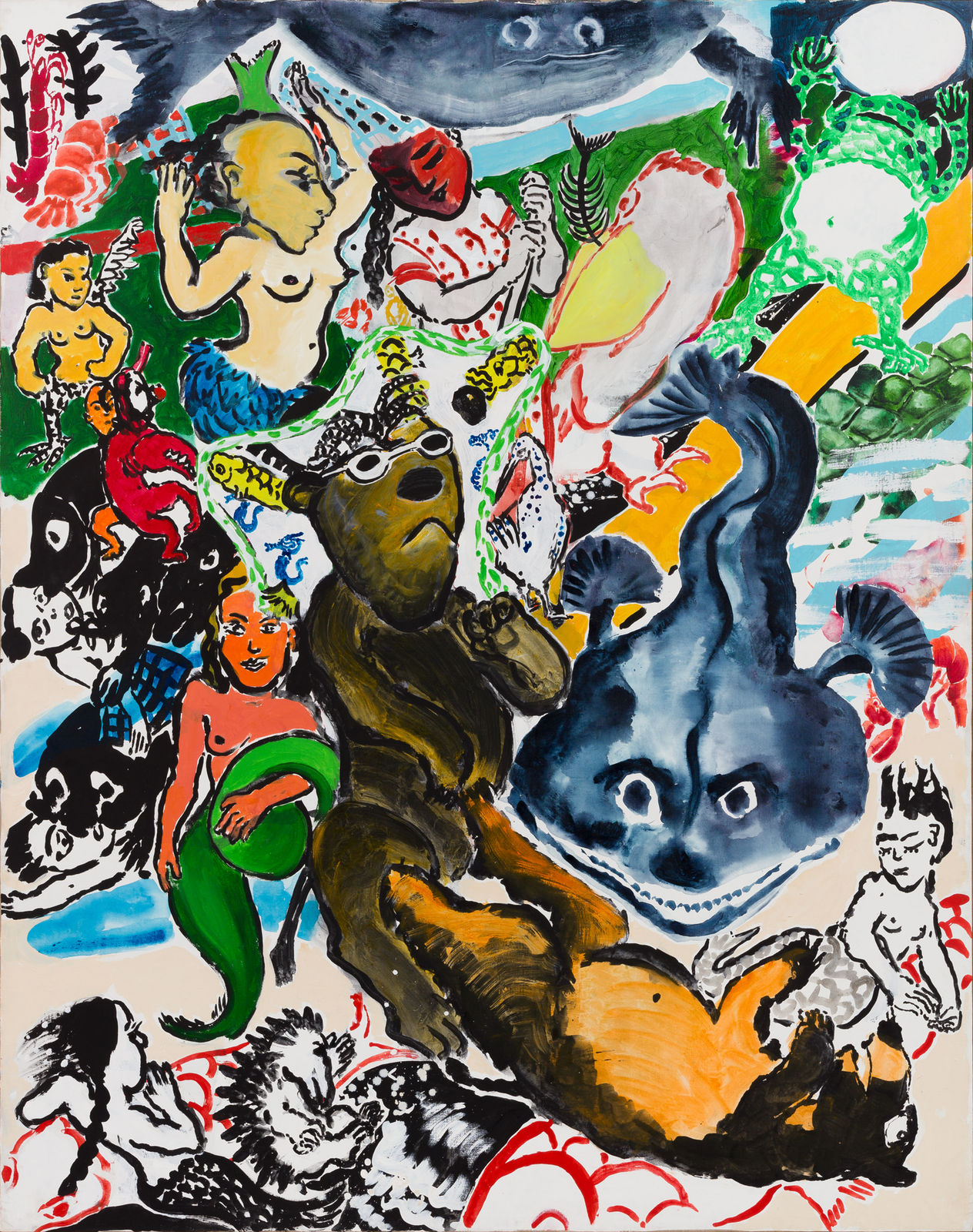 Paula Rego, The Drowned Bear AKA In and Out of the Sea, 1985