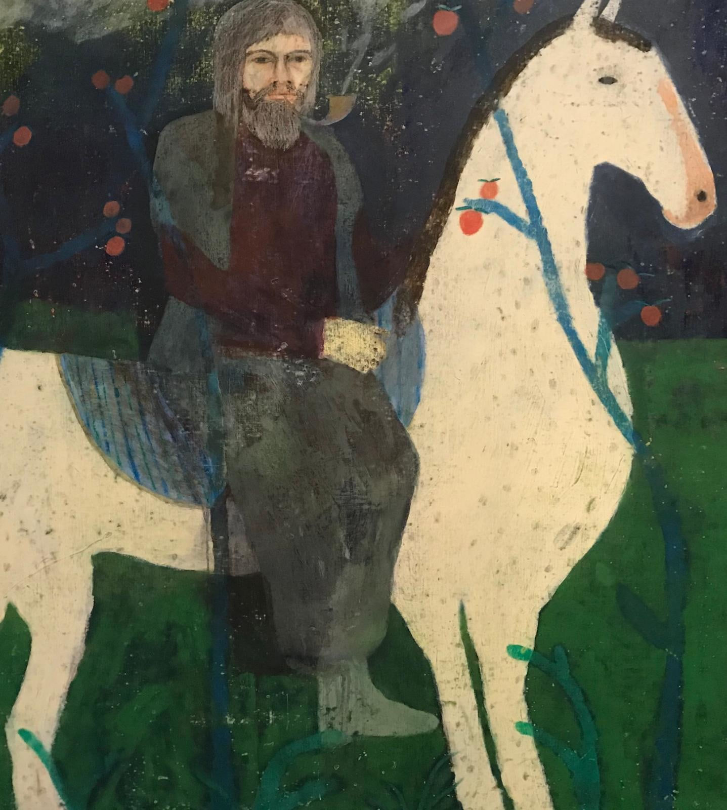 Justin Williams, Oswald on white horse, 2020