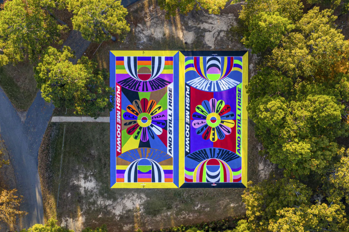 Lakwena Maciver, 'i'll Bring You Flowers', Basketball Courts; Pine Bluff, Arkansas, 2020