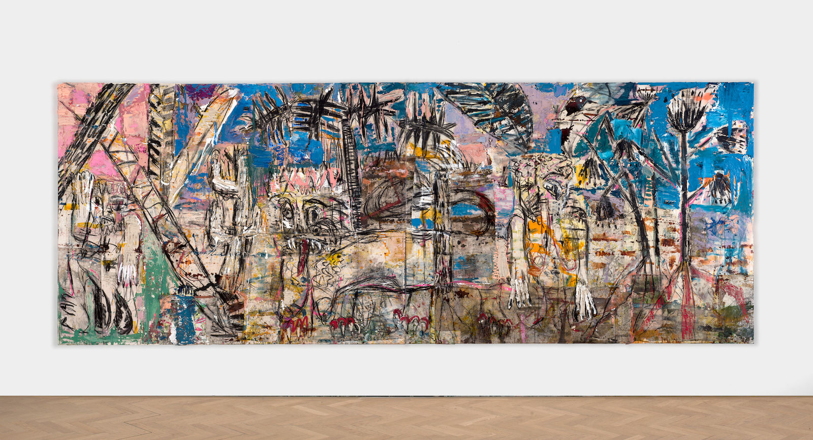 Daniel Crews-Chubb, Forest (blue green pink), 2018