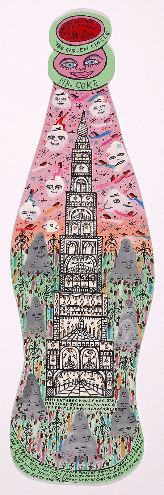 Howard Finster, Mister Coke with Mansion, 1990