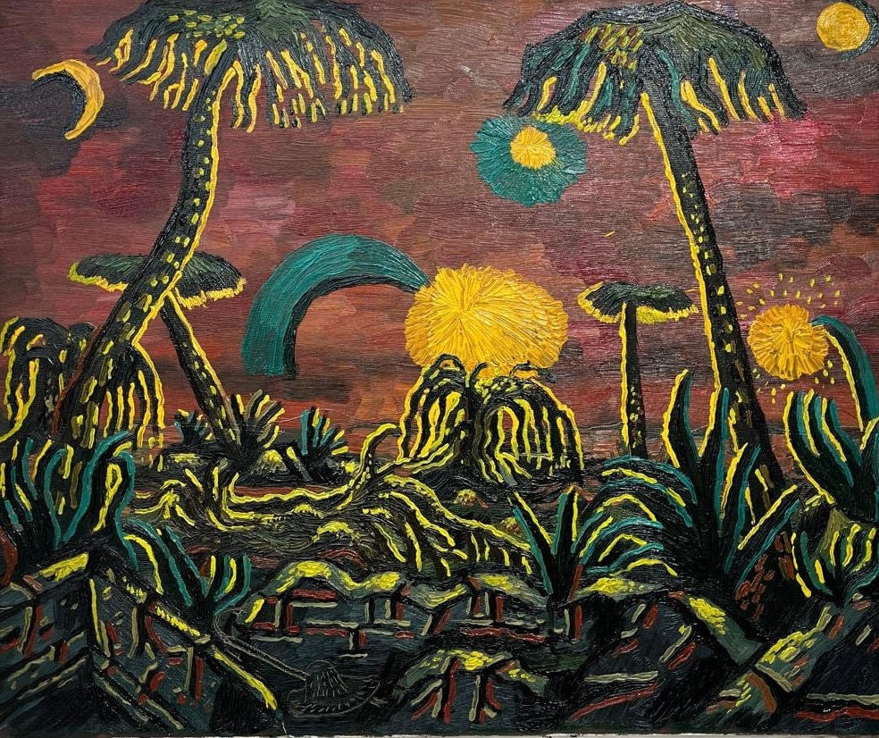 Miroslav Pomichal, Apocalyptic Landscape with Palms, 2025