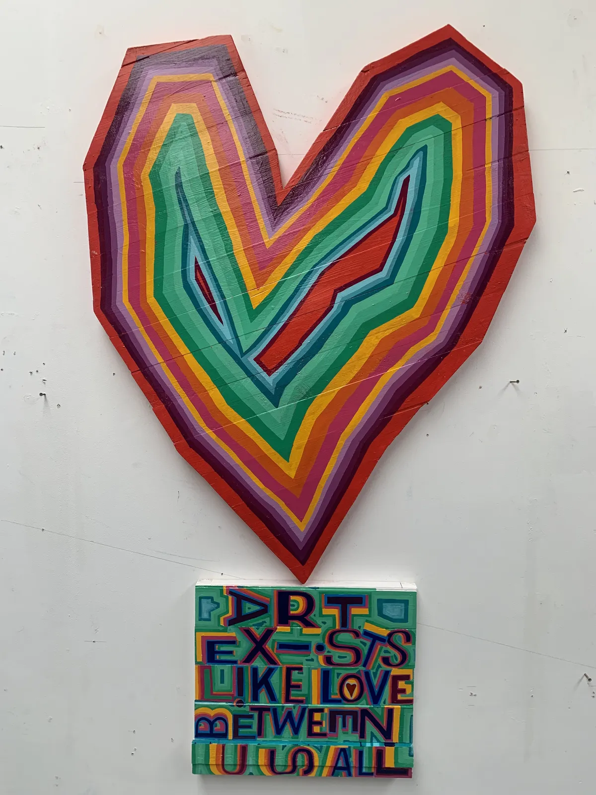 Bob and Roberta Smith, ART EXISTS LIKE LOVE BETWEEN US, 2023