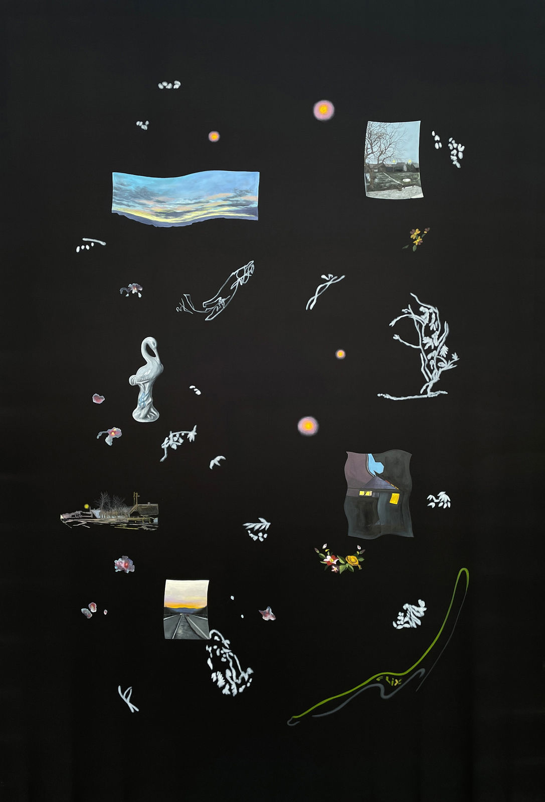 Yevgen Samborsky, Porcelain Figurine and Other Elements, 2023