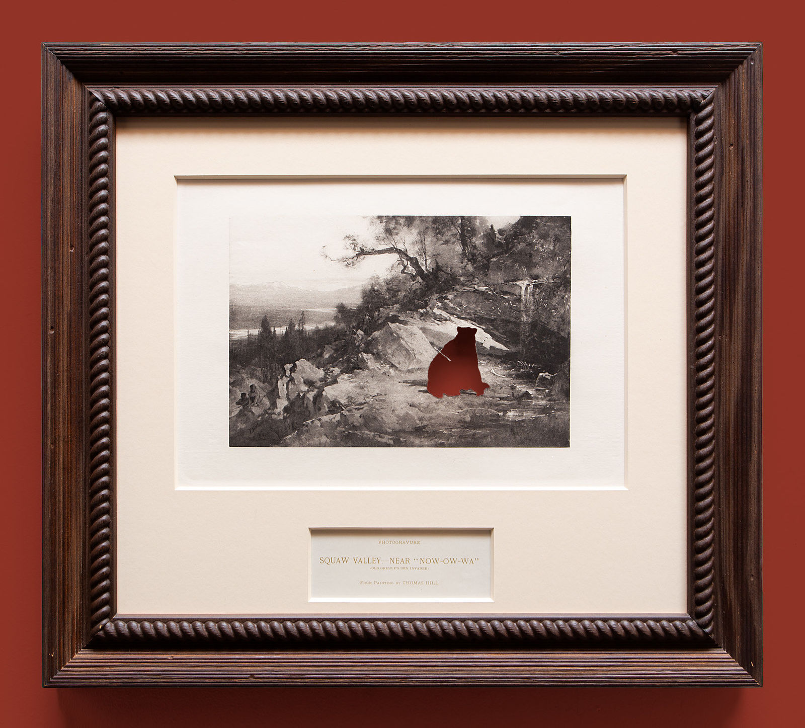 Brandon Ballengée, RIP California Grizzly Bear: After Thomas Hill (Old Grizzly Den Invaded Squaw Valley), 1888/2015