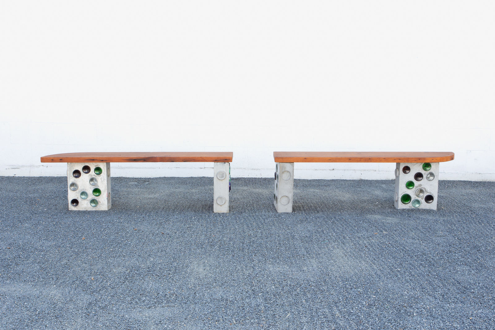 James Herman, Bottle Block Benches, 2018