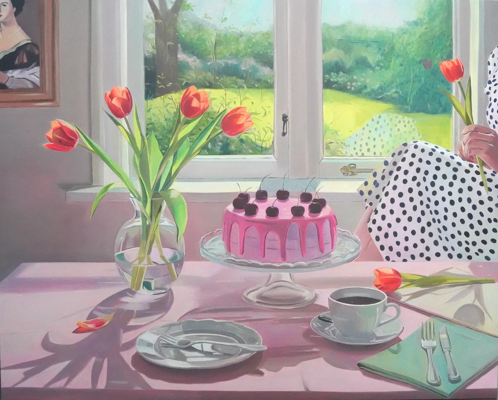 Debora Koo, Woman in Polka Dot Dress, 2026