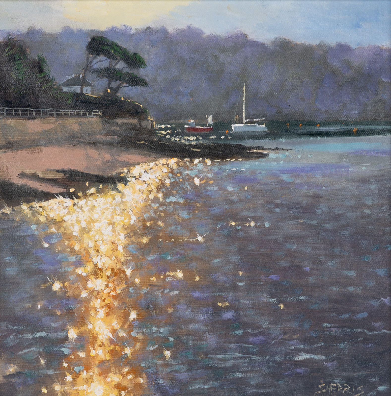 Steve Sherris, Red Fishing Boat, 2025