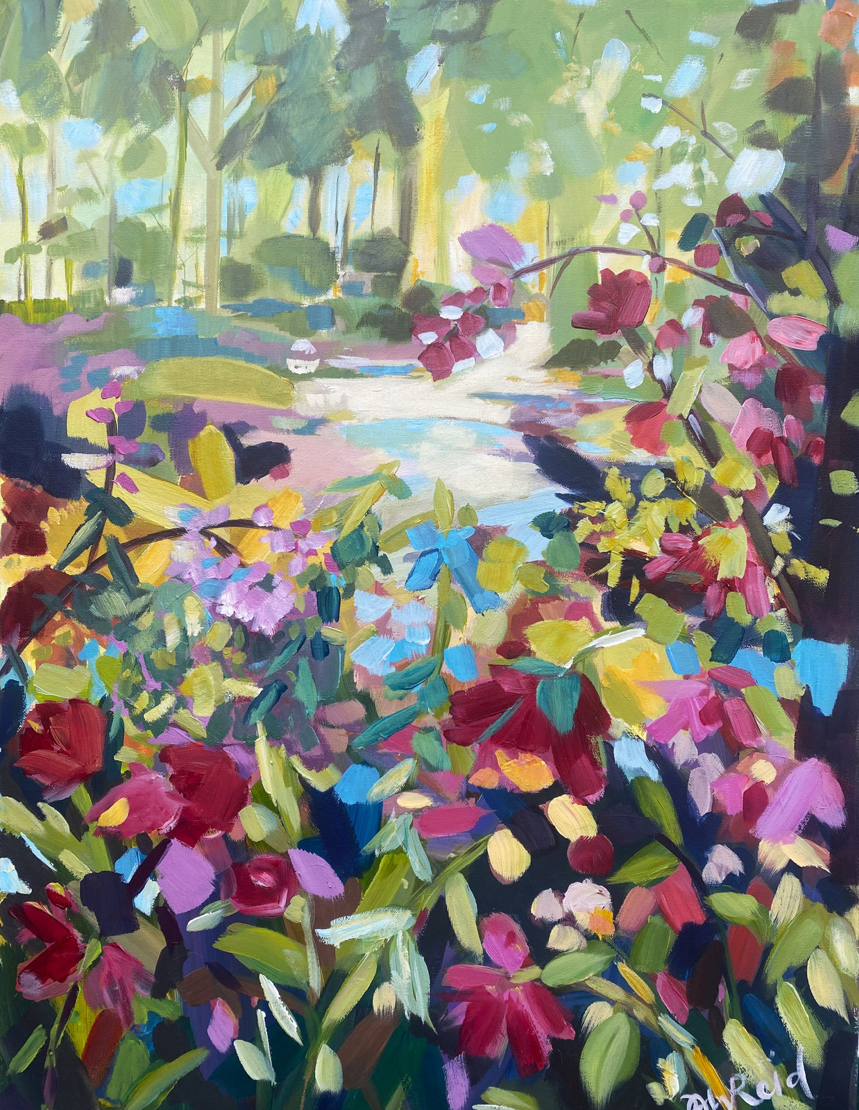 Tanya Reid, A Blanket of Blooms to Peak Through