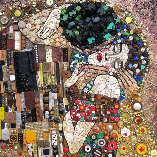 Jane Perkins, The Kiss, after Klimt