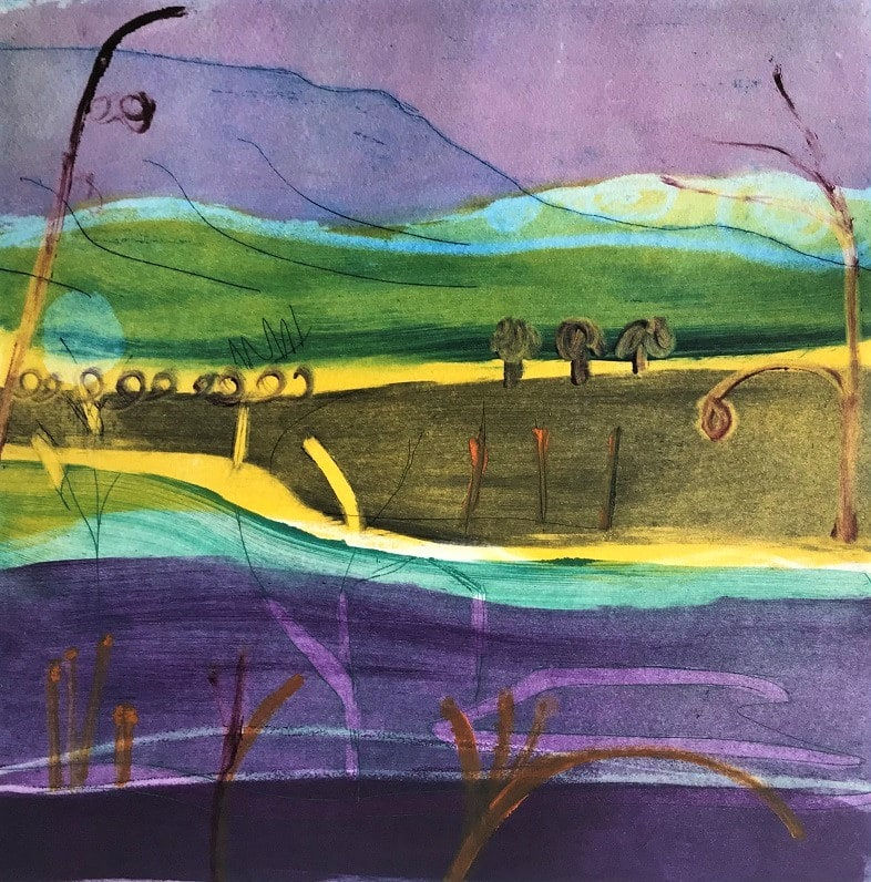 Louise Davies, The River at Dusk