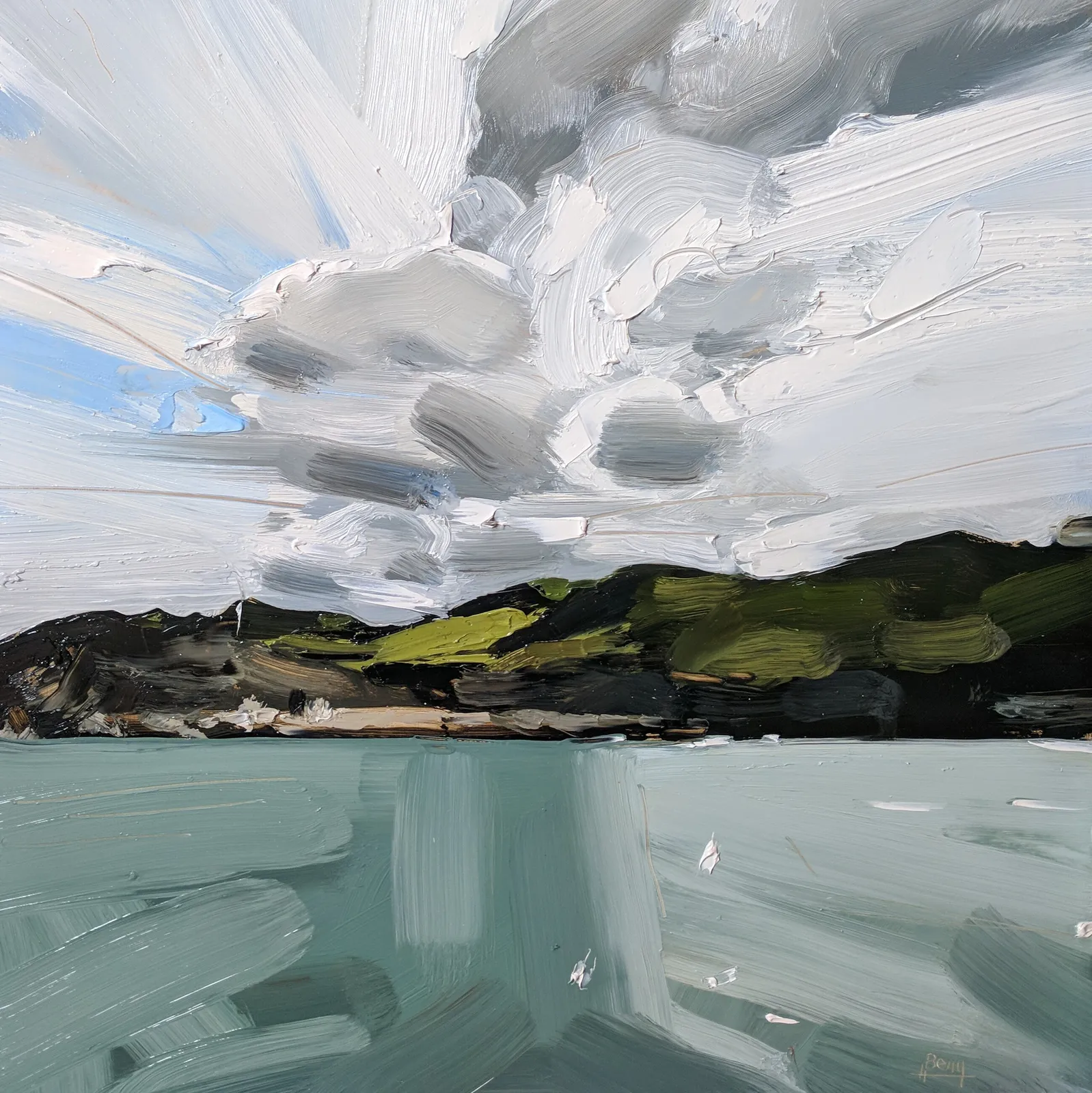 Hester Berry, Rockham Beach from the Ilfracombe Princess, 2018