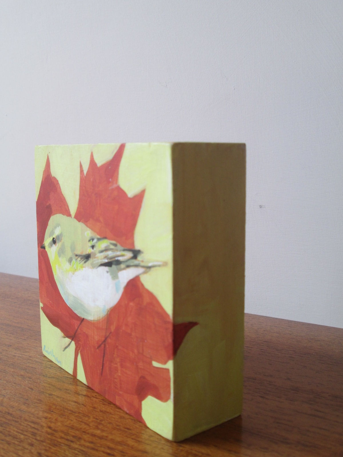 Christopher Rainham, Wood Warbler on Maple Leaf