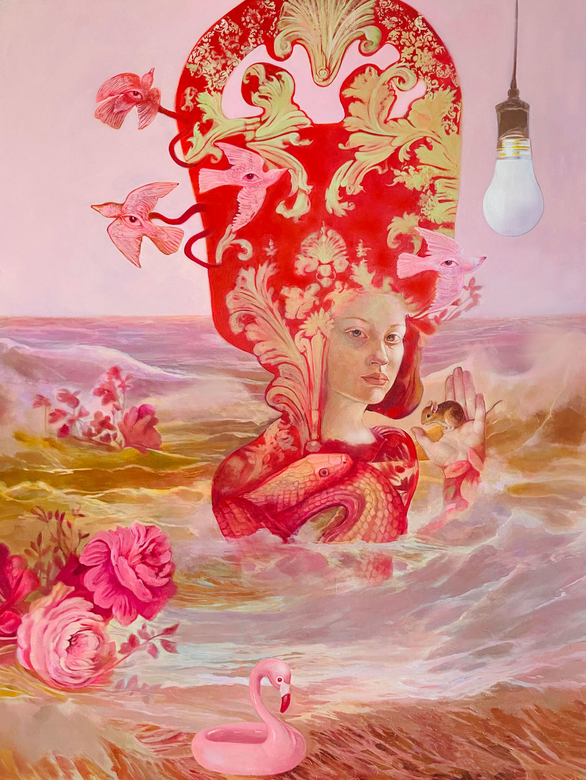 Wendy S. Rolfe, Pink Bath, 2023