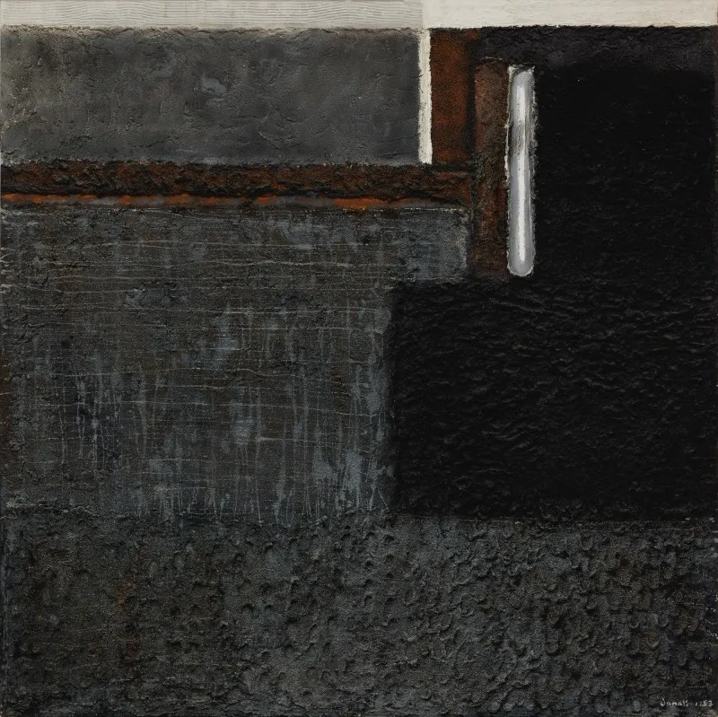 Enrico Donati, Grey, Black, and Terracotta (Moonscape Series), 1953