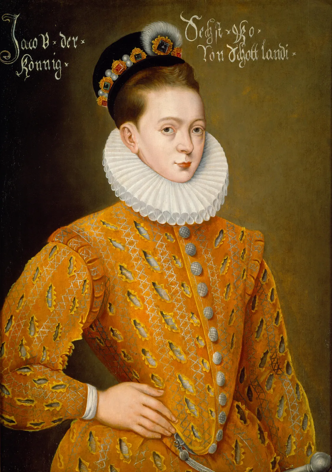 Adrian Vanson (fl.1580 - 1601), James VI of Scotland, and later I of England (1566 - 1625), Painted circa 1585