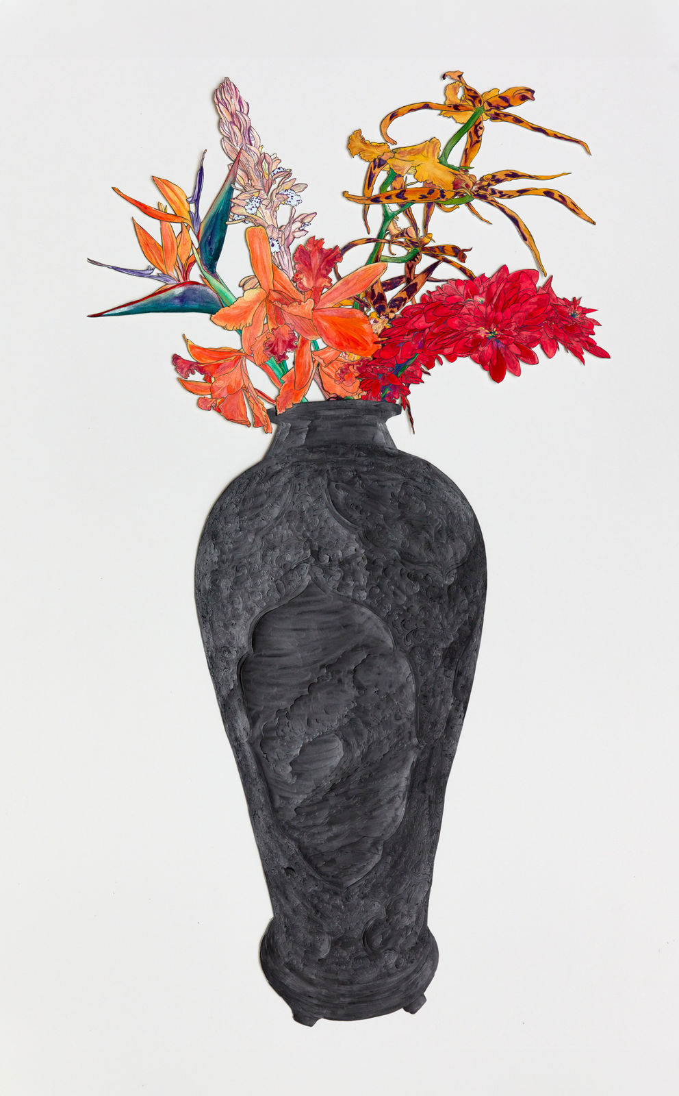 Oasa DuVerney, Black Power Wave: Arrangement in Happy Marriage Vase, 2024