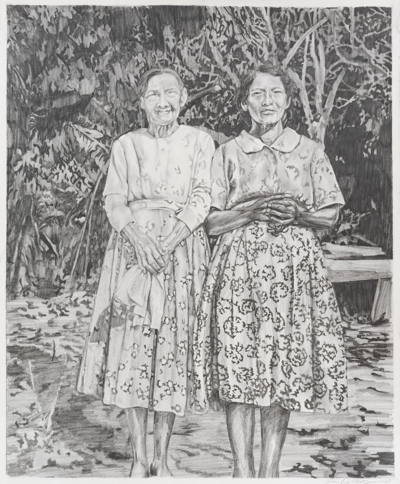 Oasa DuVerney, Our Closest Relatives: Leonisia Calderon and Cecilia Calderon (Mama Shoon and Tanti Cecilia), 2025
