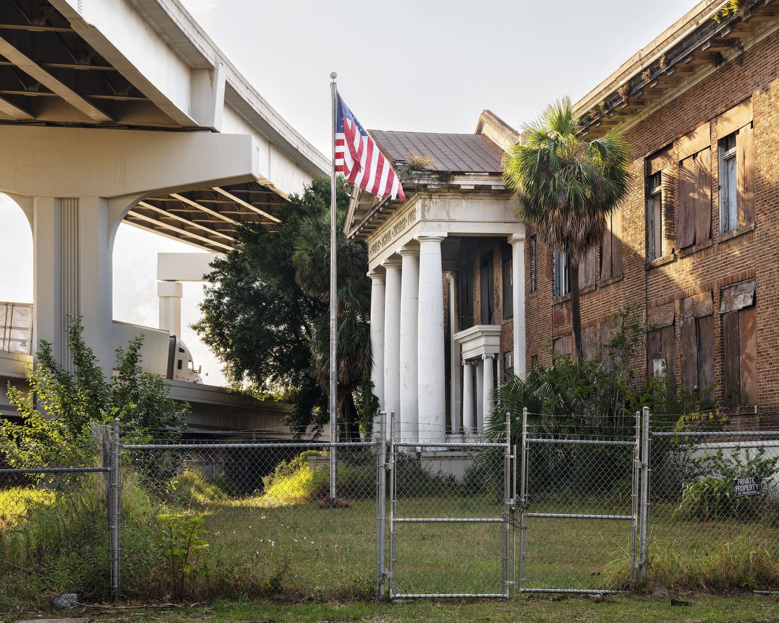 Anastasia Samoylova, Abandoned School Under Highway, Jacksonville, FL (from the Atlantic Coast series), 2024