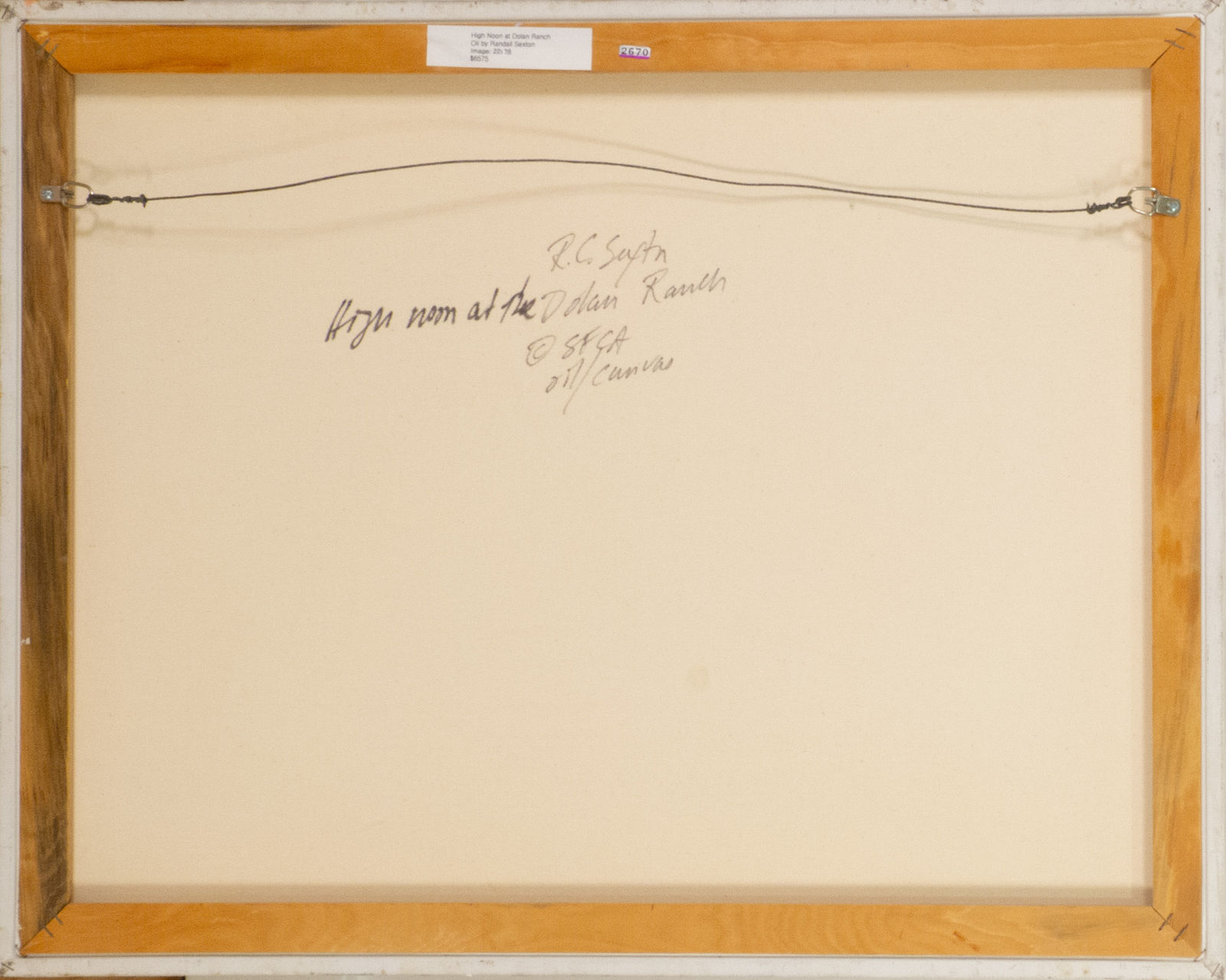 Randall C. Sexton, High Noon at Dolan Ranch, 2018