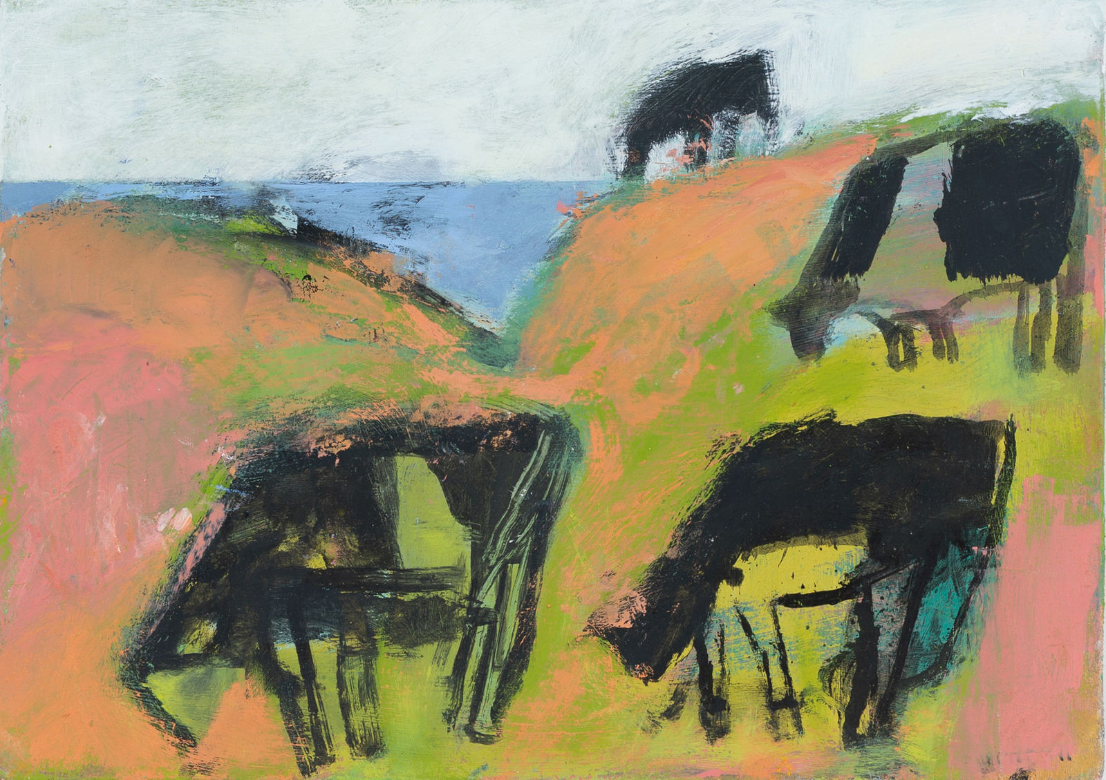 Elaine Turnbull, Four Cows Above The Sea