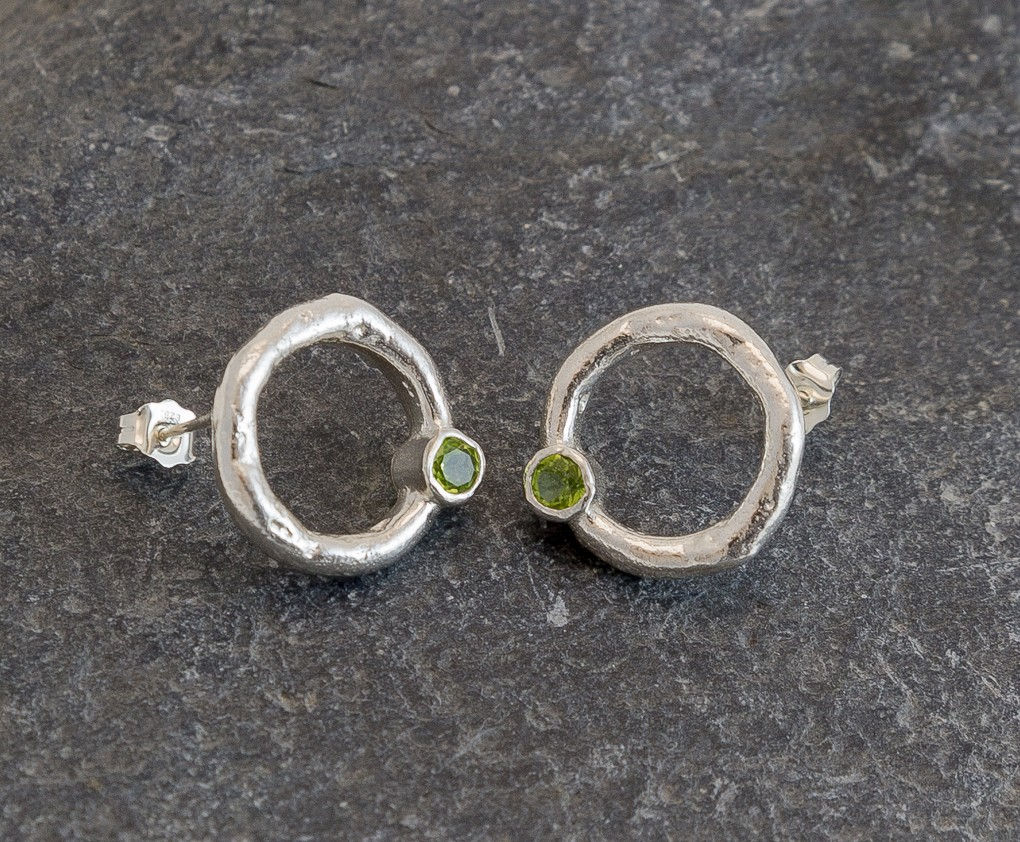 Marsha Drew, Rockpool Halo Stud Earrings with Peridot