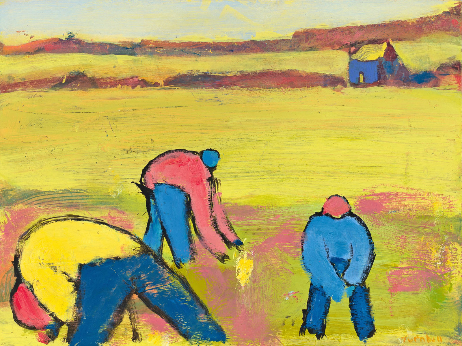 Elaine Turnbull, Daffodil Pickers by Degibna Chapel