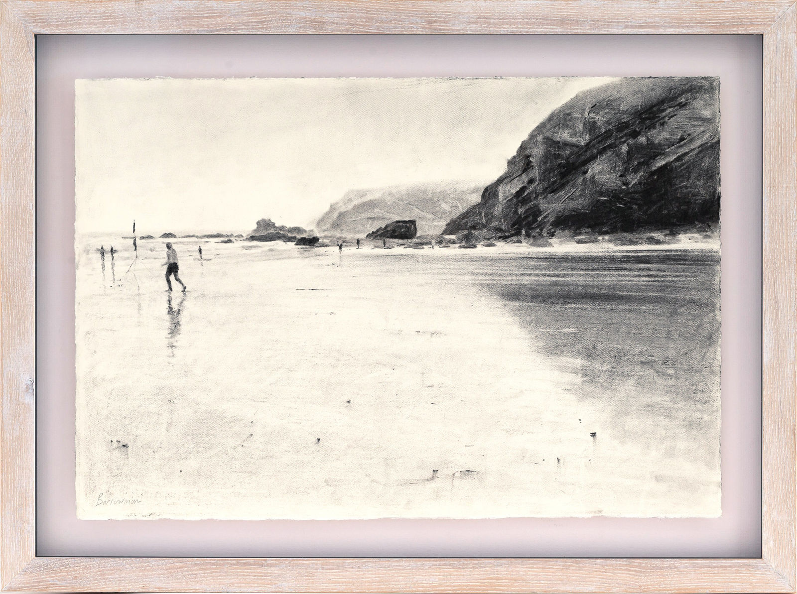 Andrew Barrowman, Beach Day in the Mizzle, Trevaunance Cove, St Agnes