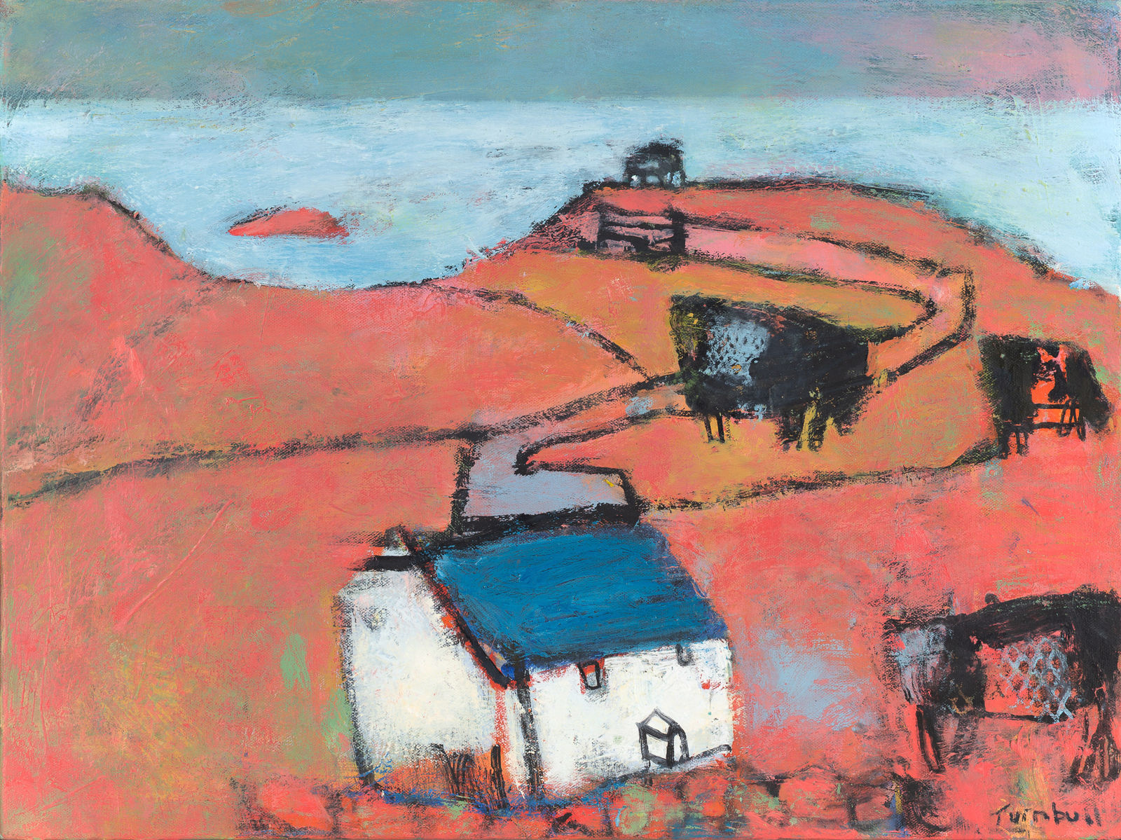 Elaine Turnbull, Old Farm On The Coast Path, Pentire Head