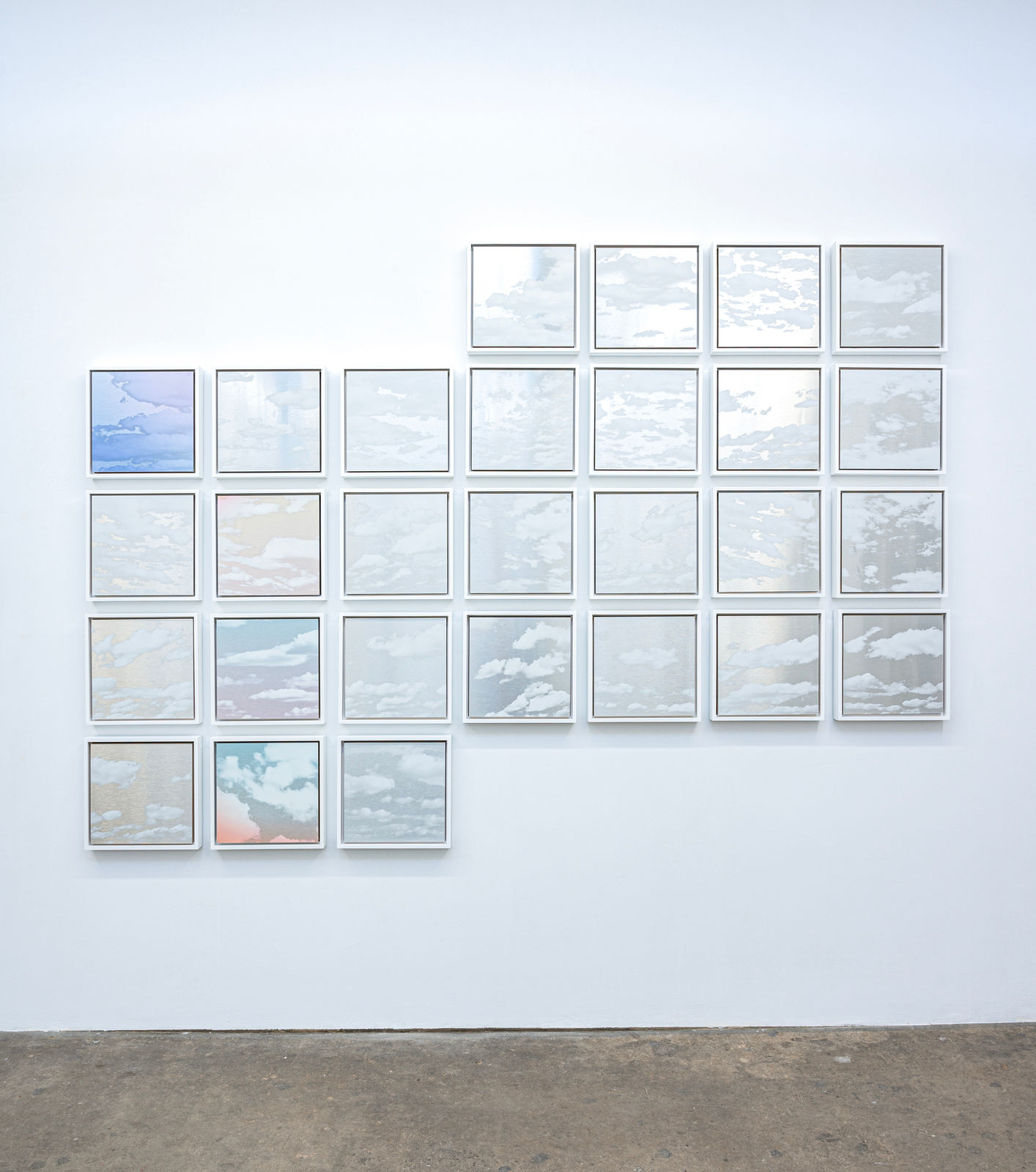 Miya Ando, February 1-28 2023 Cloud Grid With Lunar Phases NYC, 2023