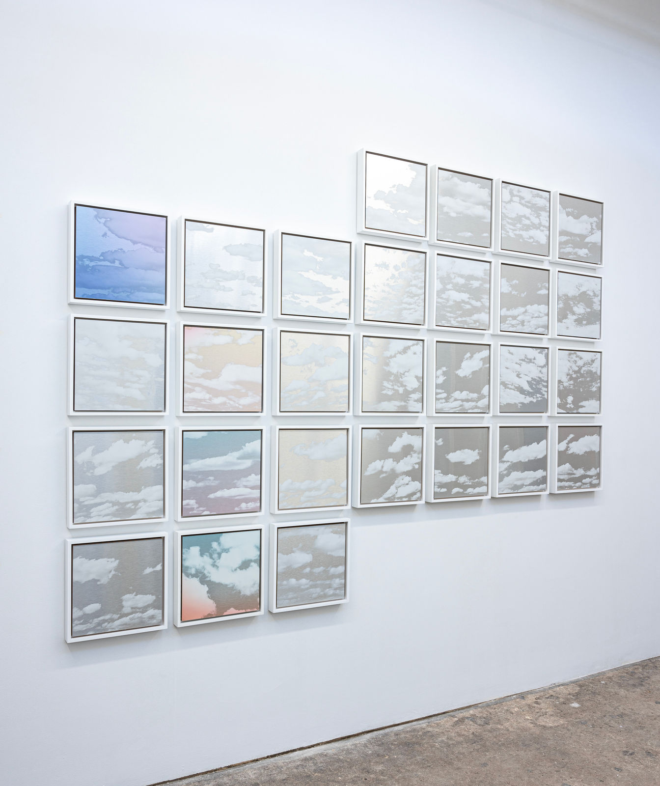 Miya Ando, February 1-28 2023 Cloud Grid With Lunar Phases NYC, 2023