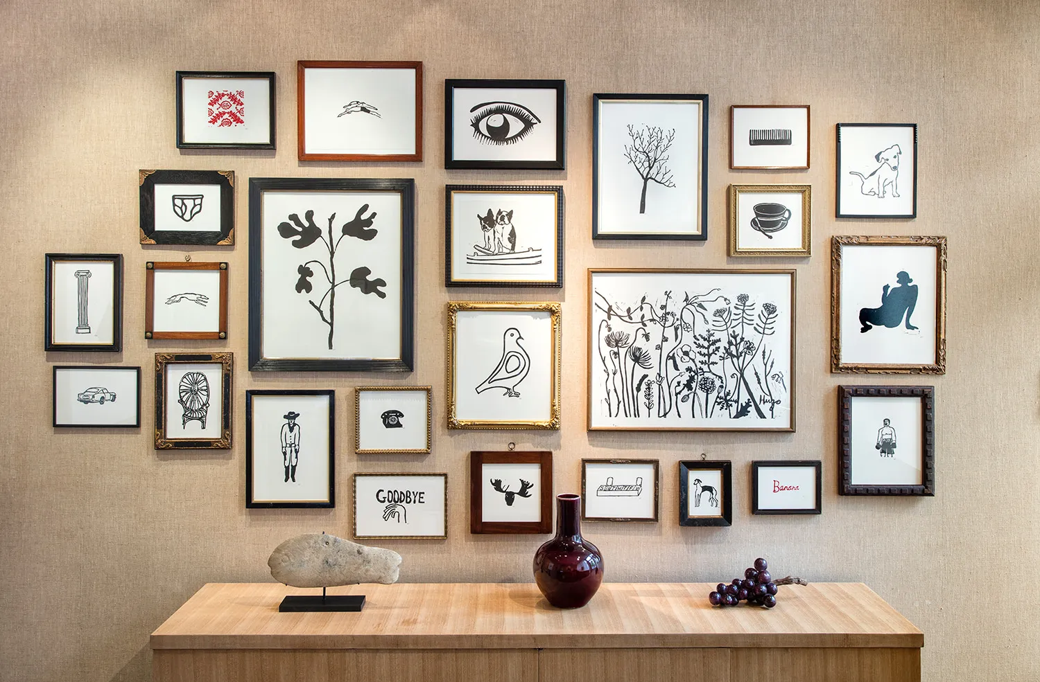 Hugo Guinness classic prints (framed), Greyhound Standing, 2024