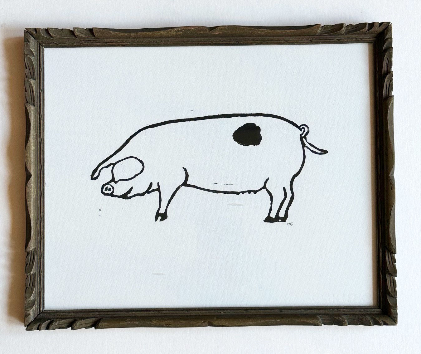 Hugo Guinness classic prints (framed), Pig 2, 2024