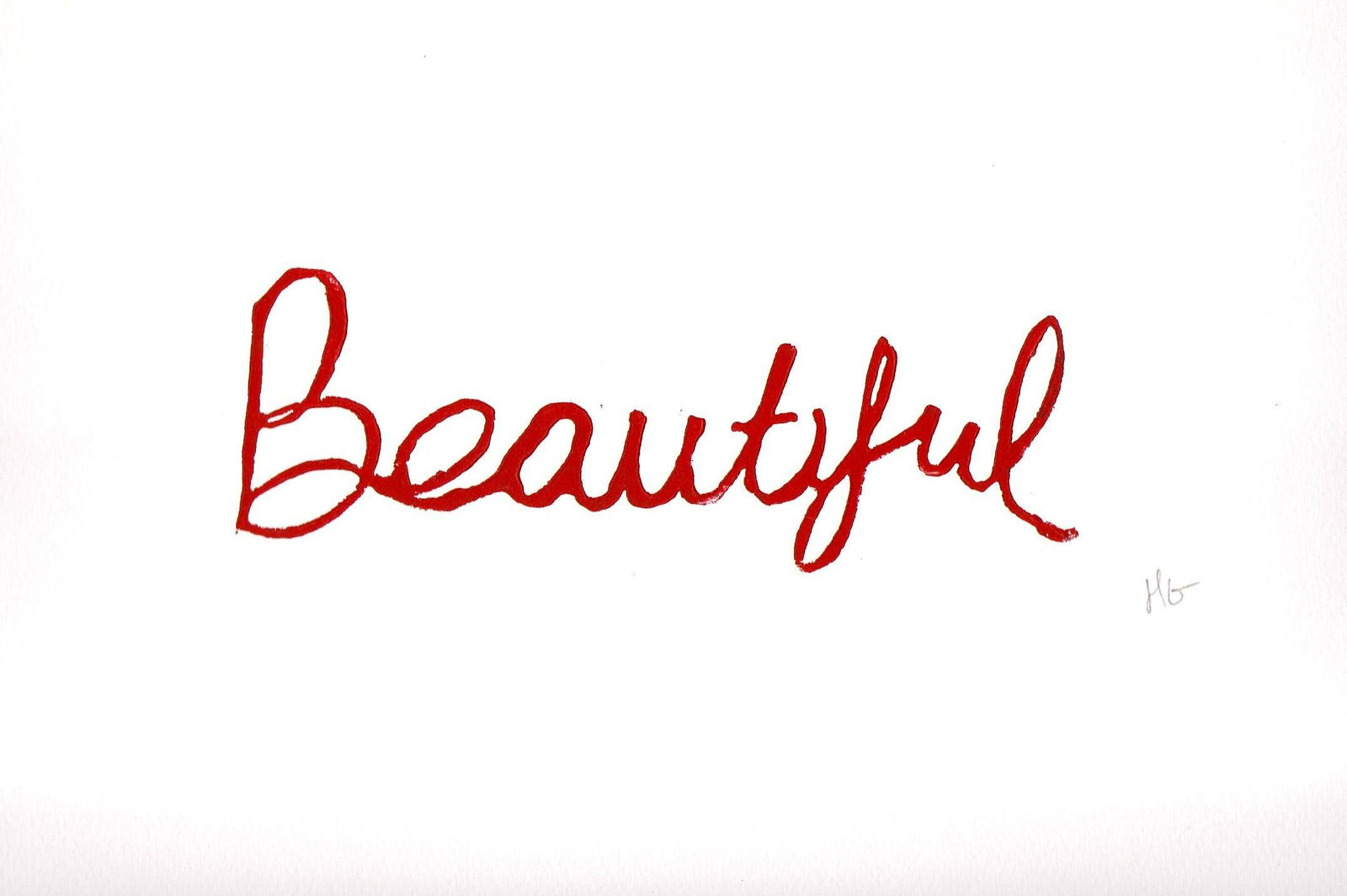 Hugo Guinness classic prints (unframed), Beautiful (red)