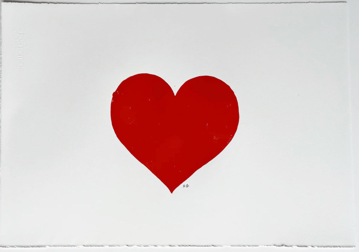 Hugo Guinness classic prints (unframed), Red Heart