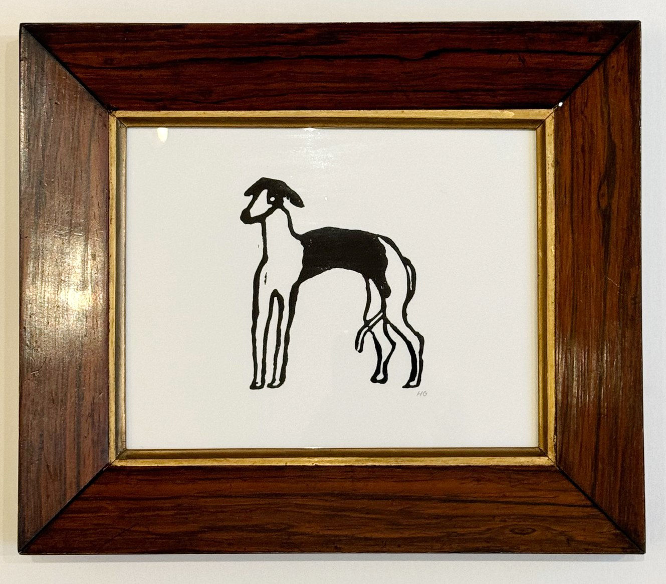 Hugo Guinness classic prints (framed), Greyhound Standing, 2024