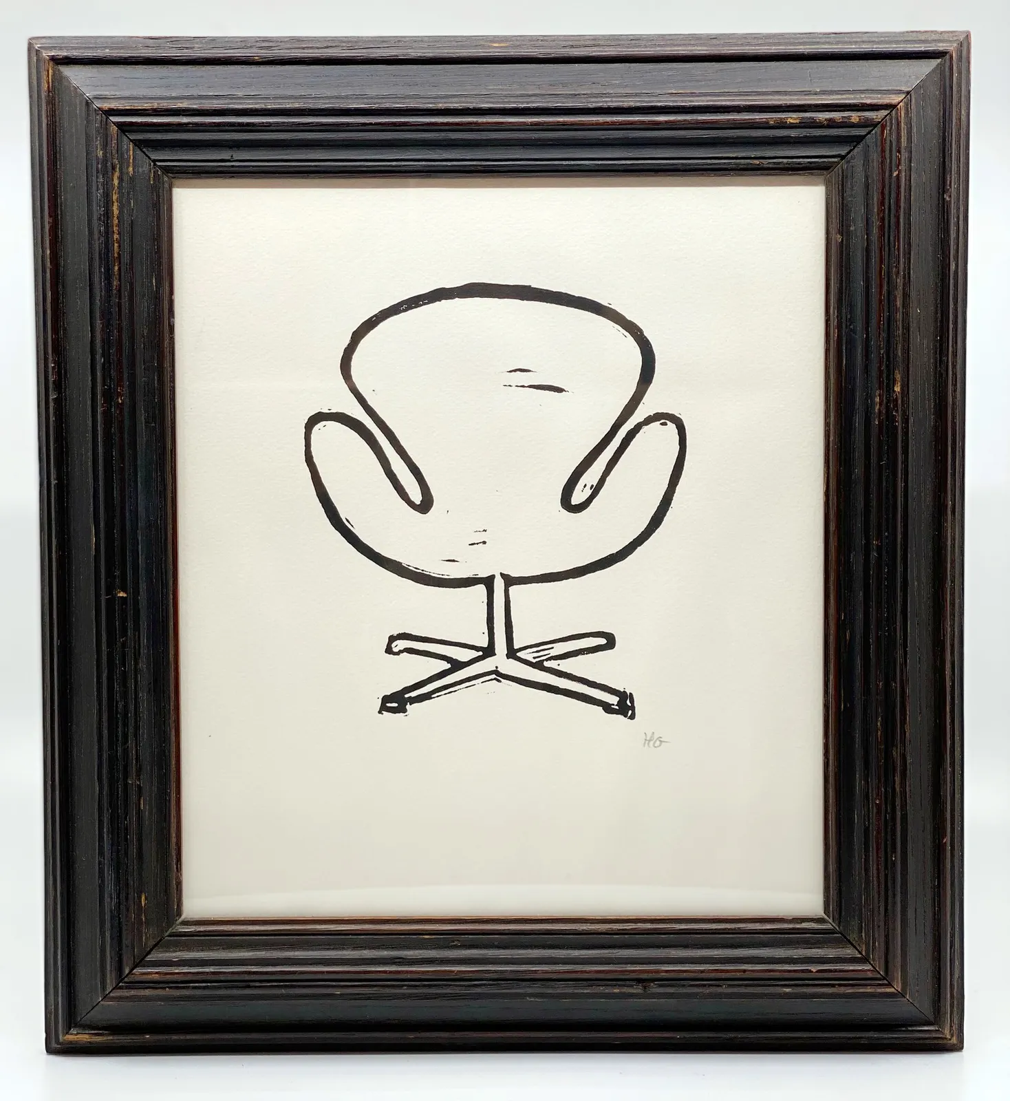 Hugo Guinness classic prints (framed), Saarinen chair, 2020