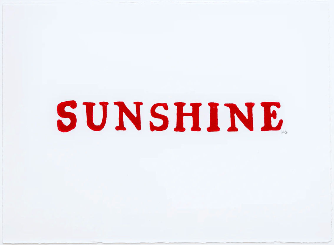 Hugo Guinness classic prints (unframed), Sunshine (red)
