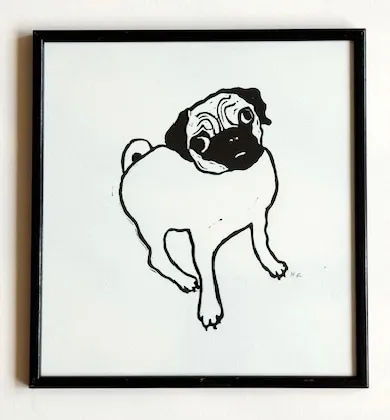 Hugo Guinness classic prints (framed), Pug, 2025
