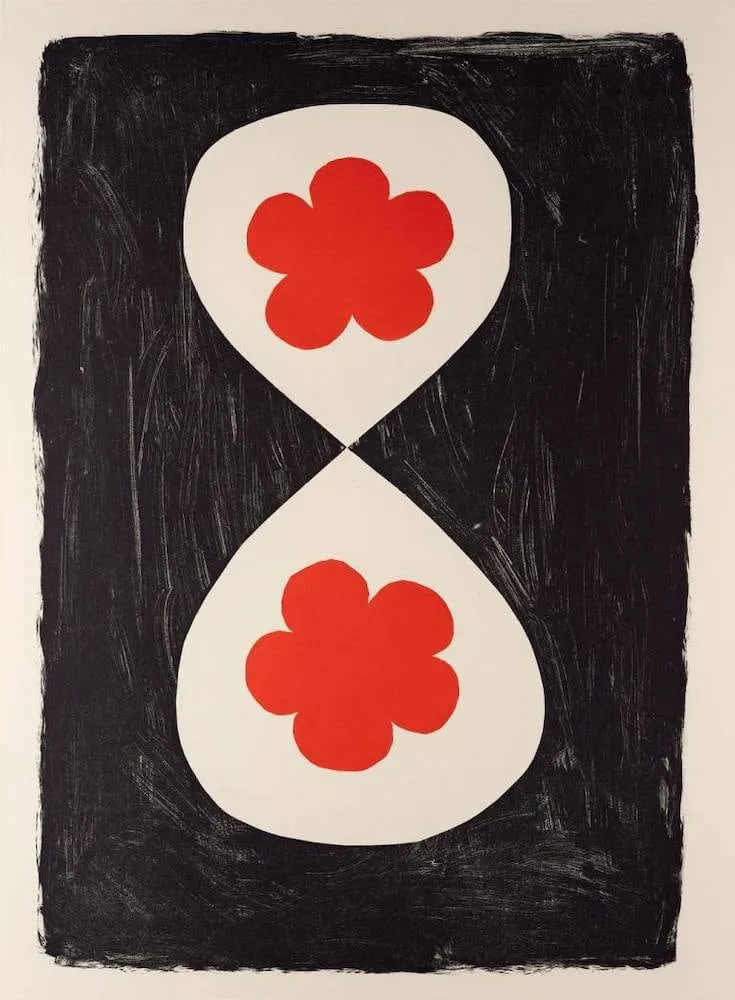 Breon O'Casey, Two Red Flowers, 2001